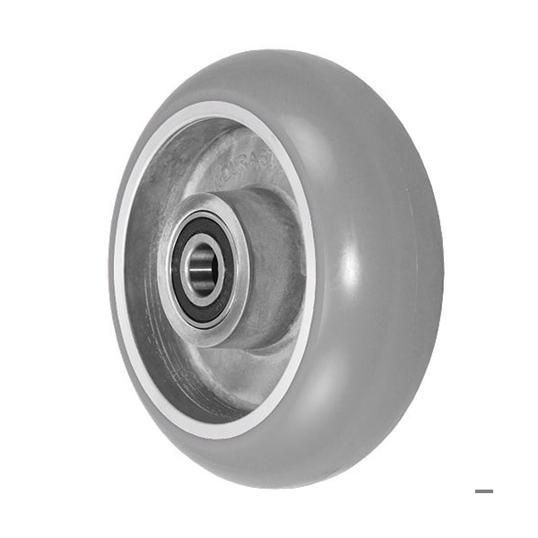 Durastar Wheel, 6X2 Polyurethane, Aluminum (Donut, Grey), 75 Shore A Durometer, 620DUSA63X - main